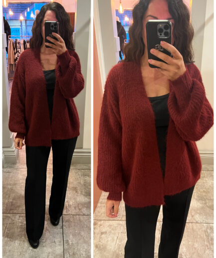 MY WOOL CARDI - BERRY